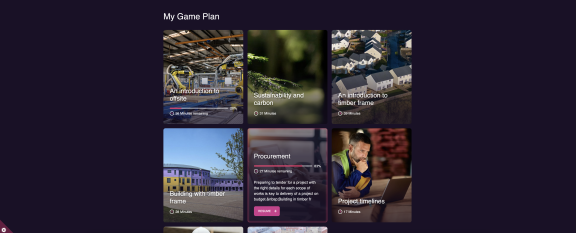 Game plan screens